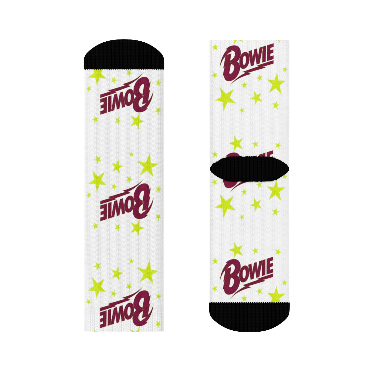 David Bowie Socks Stars Infill Logo Official Red Uk Size 7 - 11 | DavsD