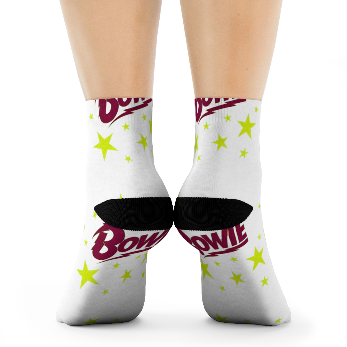 David Bowie Socks Stars Infill Logo Official Red Uk Size 7 - 11 | DavsD - alternate angle 1, merchandise