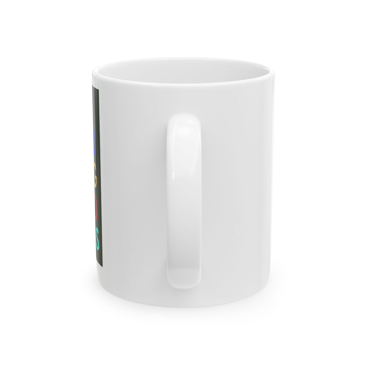 I am David. Doing, David Things. Fun Celebration Ceramic Mug, Dark Green/White, 11oz | DavsD - alternate angle 3, merchandise