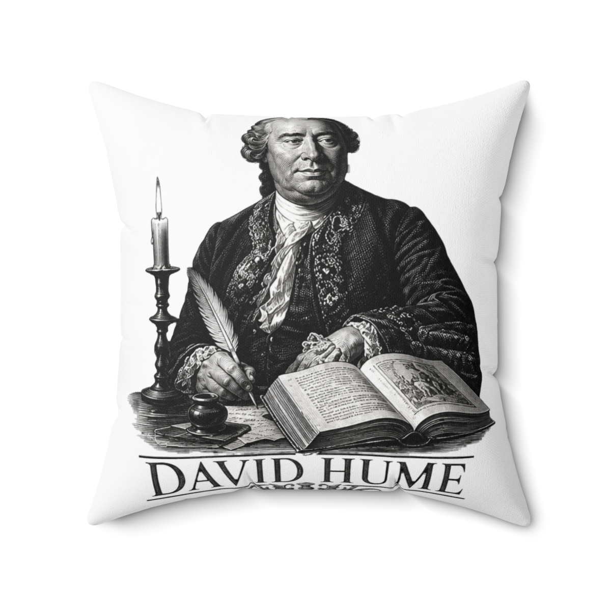 David Hume Enlightenment Philosophy Scholar Throw Pillow | DavsD - alternate angle 4, merchandise