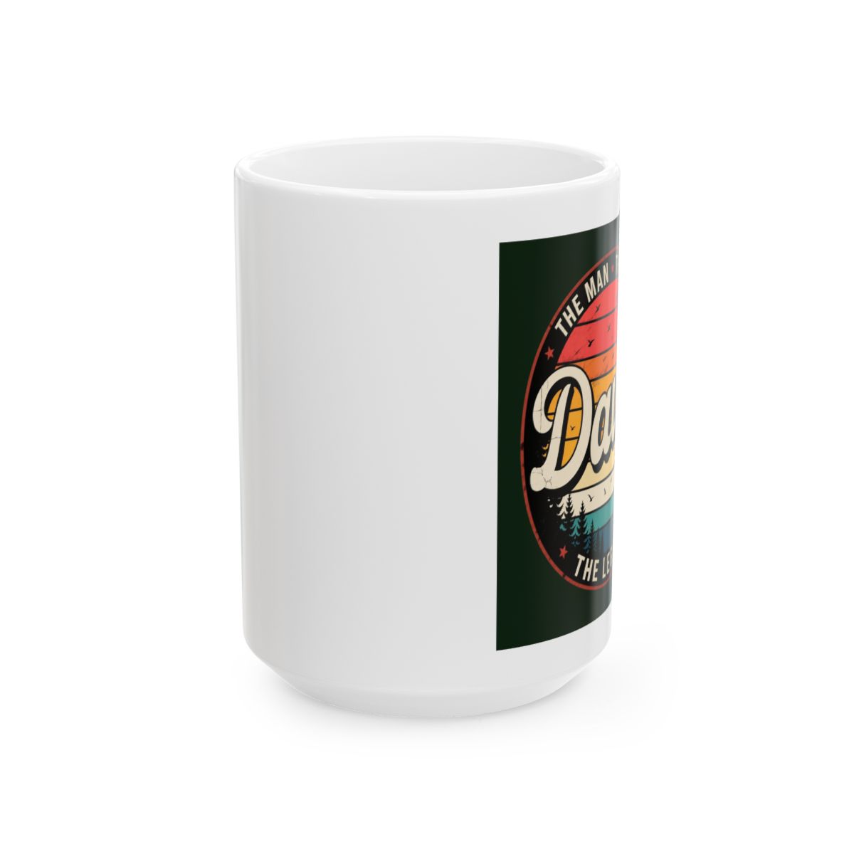 David The Man The Myth The Legend Vintage Sunset Ceramic Mug, White | DavsD - alternate angle 2, merchandise