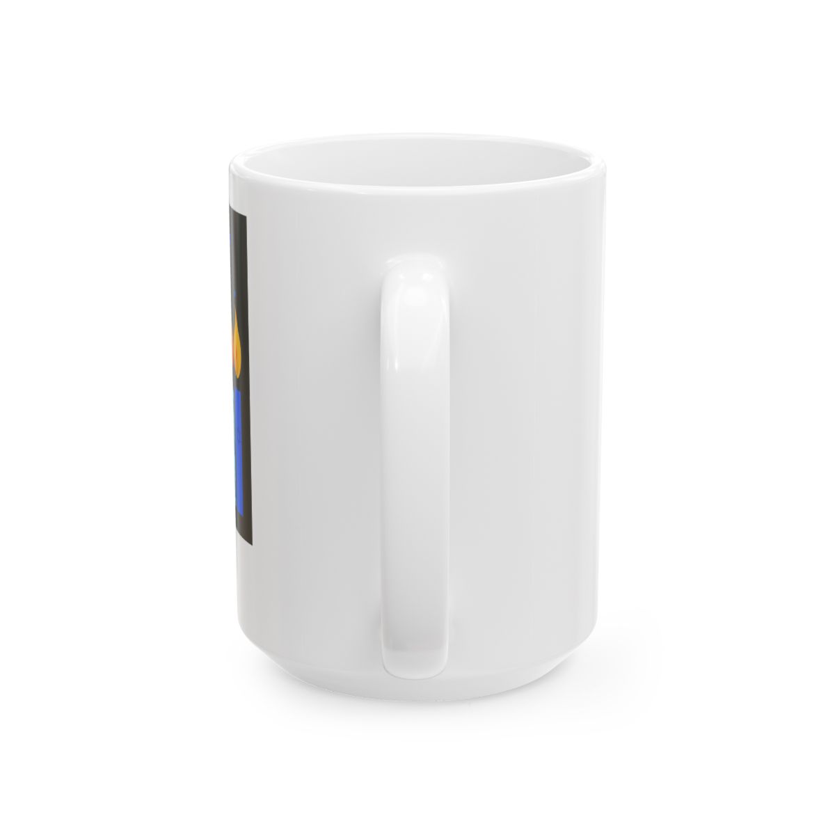 Happy Hanukkah Festival Of Light Star Of David Ceramic Mug, Blue/White | DavsD - alternate angle 5, merchandise