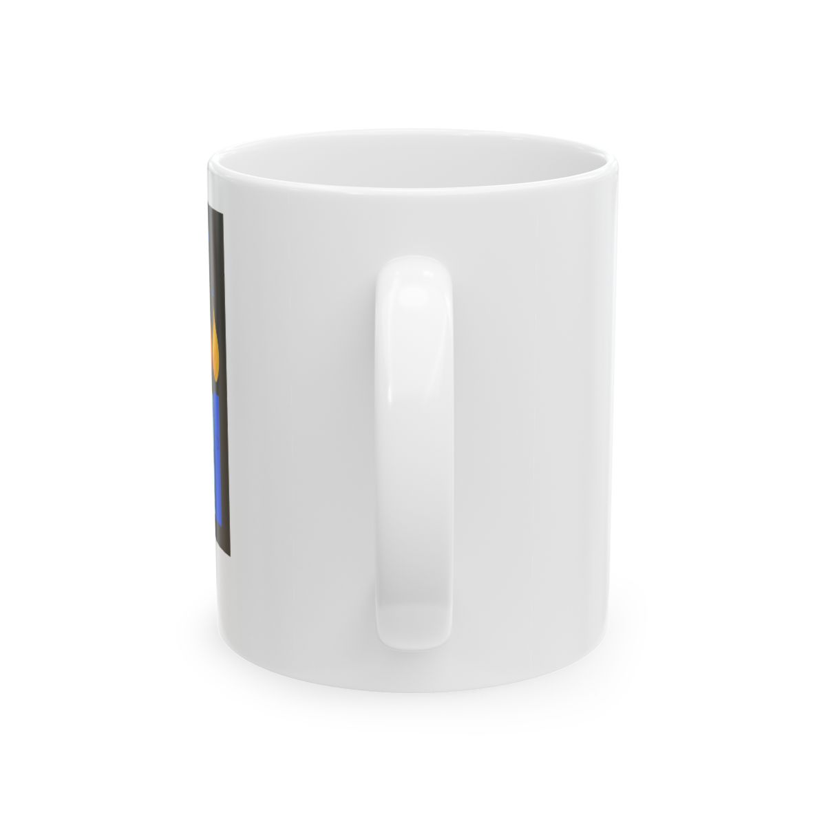 Happy Hanukkah Festival Of Light Star Of David Ceramic Mug, Blue/White | DavsD - alternate angle 3, merchandise