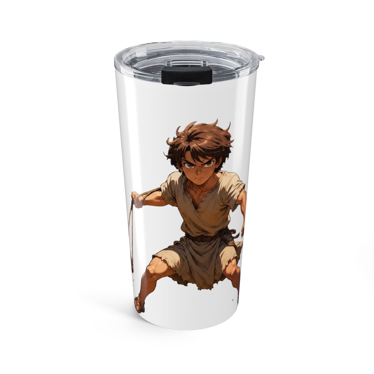 Epic Japanese Anime Christian Bible - David & Goliath Battle Stainless Steel Insulated Tumbler | DavsD - alternate angle 1, merchandise
