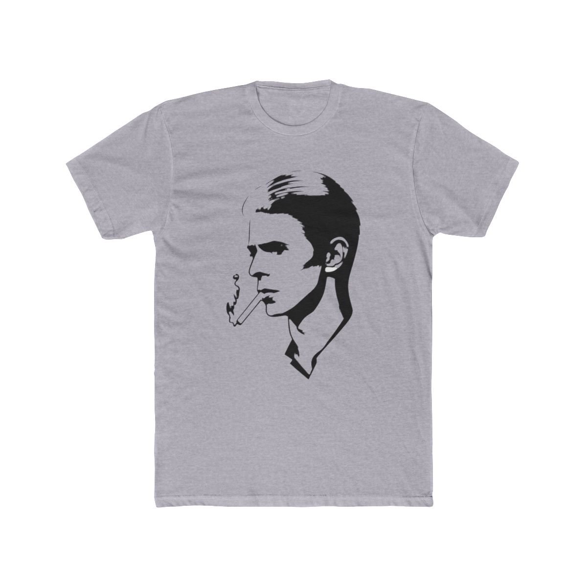 David Bowie T Shirt Smoke Side Profile Official Black | DavsD