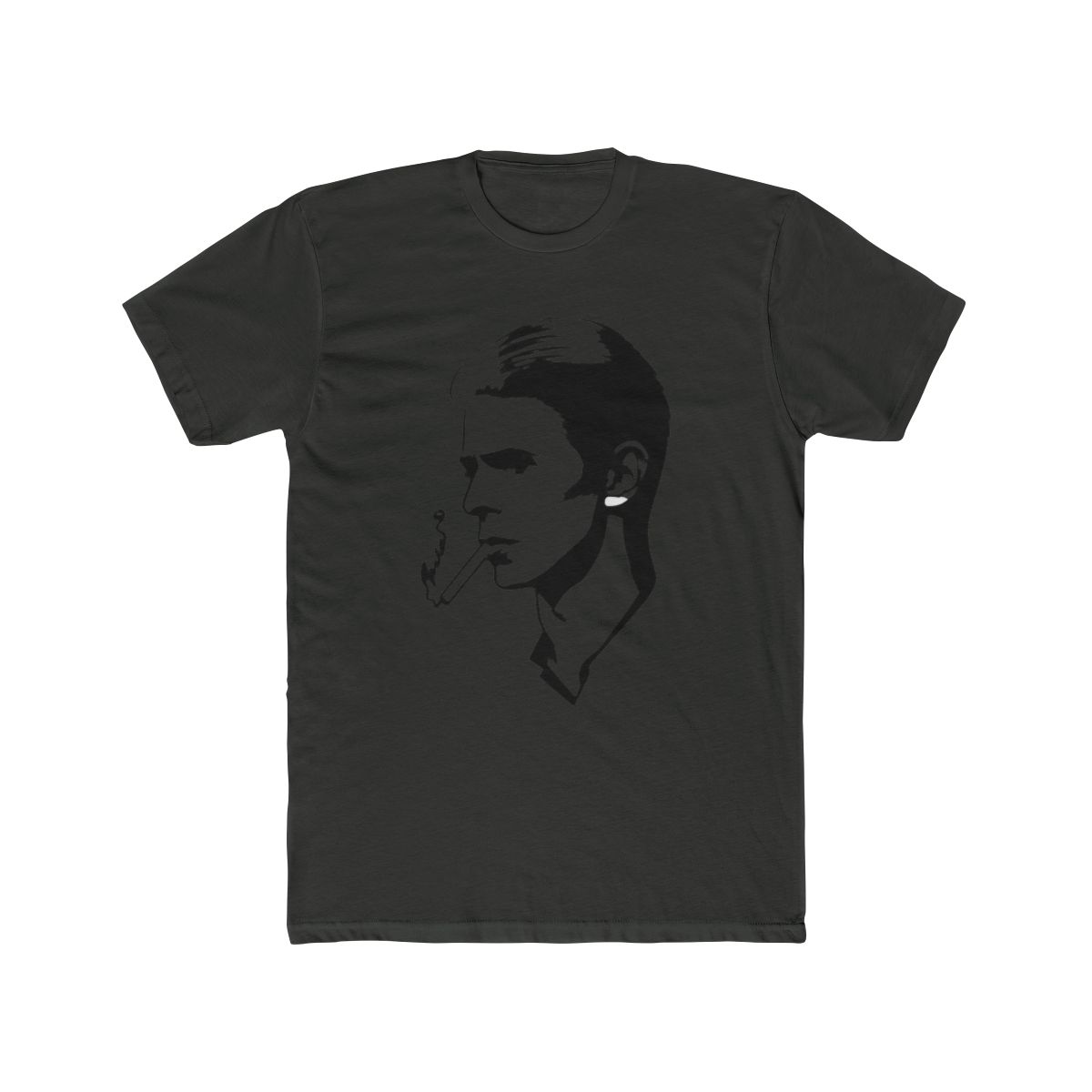 David Bowie T Shirt Smoke Side Profile Official Black | DavsD - alternate angle 5, merchandise