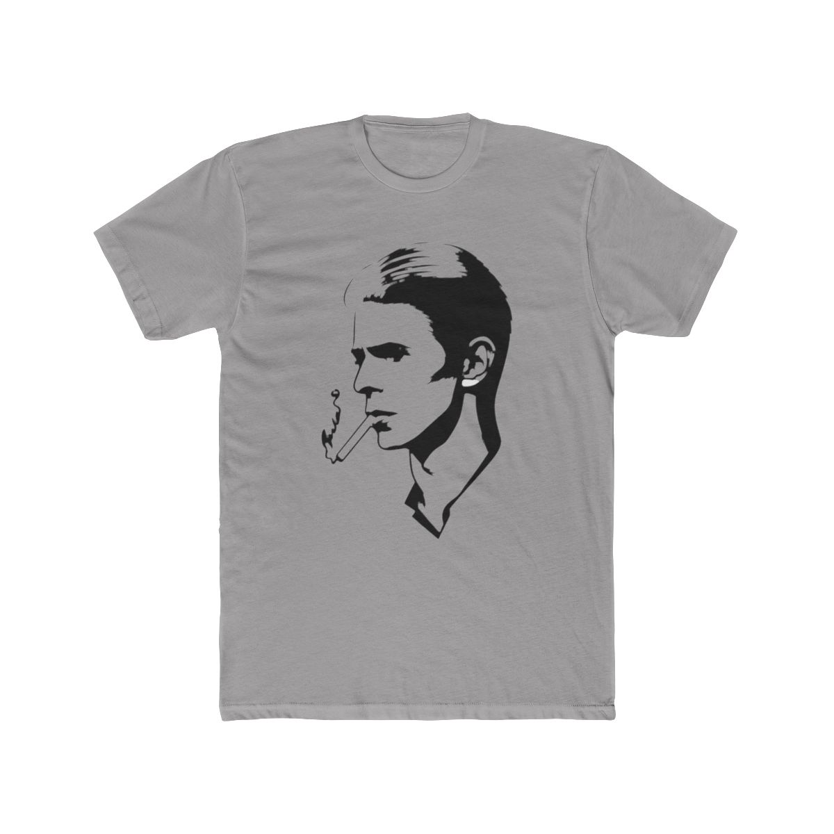 David Bowie T Shirt Smoke Side Profile Official Black | DavsD - Official T-Shirts merchandise