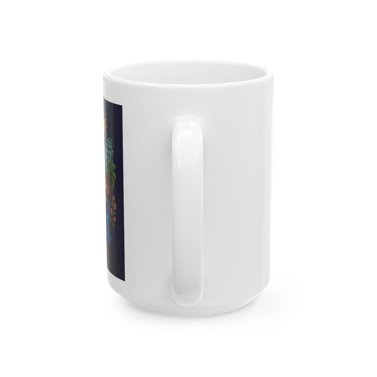 Hand Drawn David Panama Travel Souvenir Landmark Gift Ceramic Mug, Black/White, 15oz | DavsD - alternate angle 5, merchandise