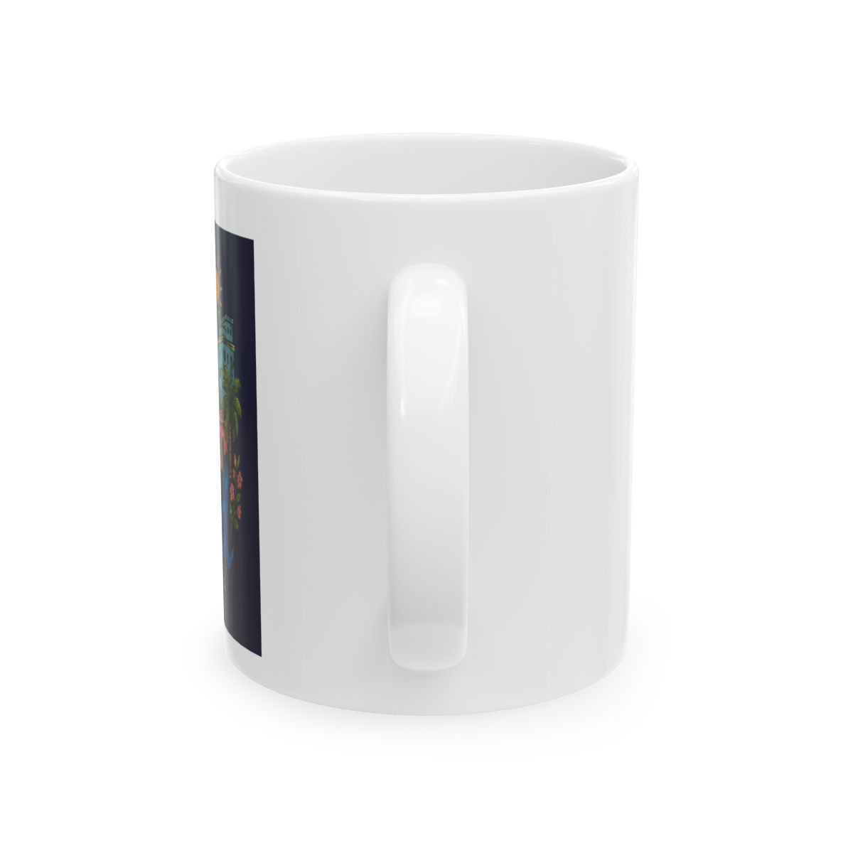 Hand Drawn David Panama Travel Souvenir Landmark Gift Ceramic Mug, Black/White, 15oz | DavsD - alternate angle 3, merchandise