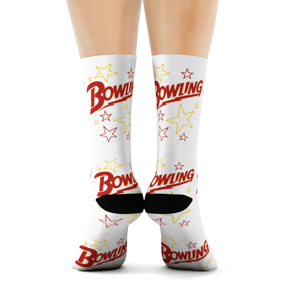 David Bowie Socks Stars Outline Logo Official Green Uk Size 7 - 11 | DavsD - alternate angle 2, merchandise