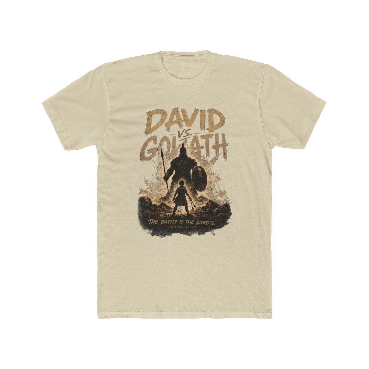 David vs Goliath Boys Christian T Shirt | The Battle Is The Lords Bible Verse Tee | DavsD - alternate angle 4, merchandise