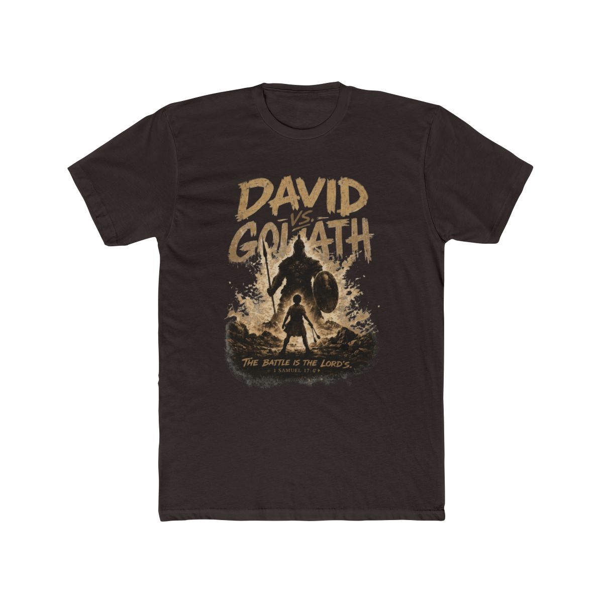 David vs Goliath Boys Christian T Shirt | The Battle Is The Lords Bible Verse Tee | DavsD - alternate angle 3, merchandise