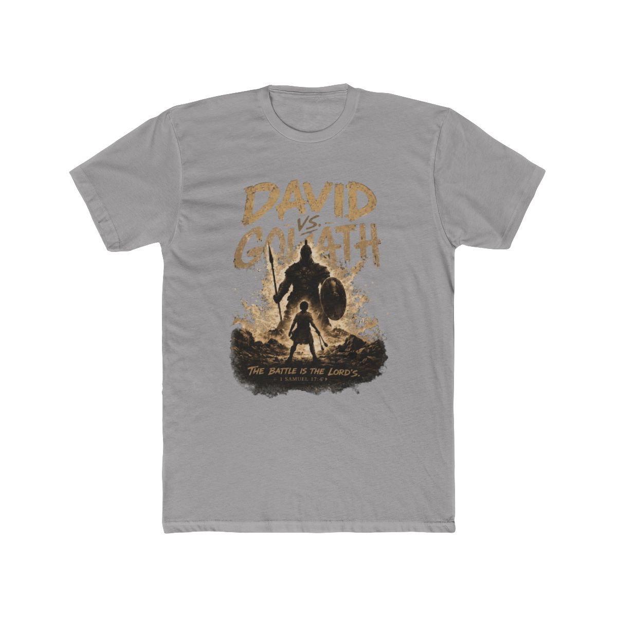 David vs Goliath Boys Christian T Shirt | The Battle Is The Lords Bible Verse Tee | DavsD - alternate angle 2, merchandise